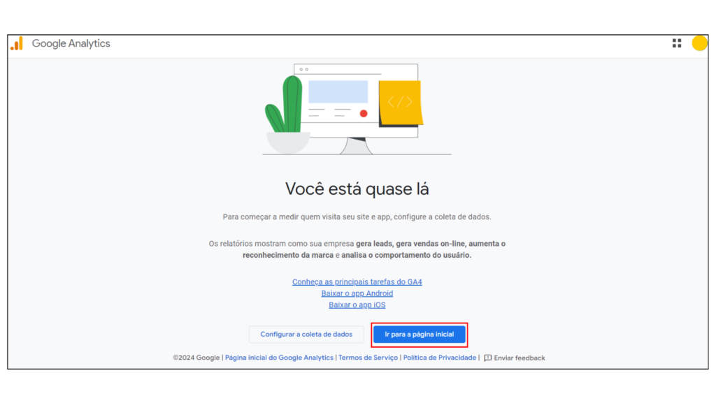 Como criar uma conta no Google Analytics 4